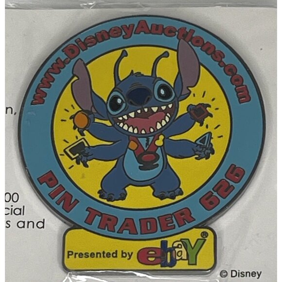 Vtg Stitch 2 pc NOS 2002 DISNEY Pin Alien Ebay Auctions LE 5000 PLUS keychain - Picture 3 of 11